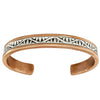 Wylie Secatero, Bracelet, Copper, Sterling Silver, Stamping, Navajo Made, 7 1/8"