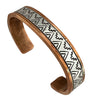 Wylie Secatero, Bracelet, Copper, Sterling Silver, Stamping, Navajo Made, 7 3/8"