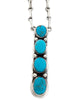 Melvin Francis, Necklace, Kingman Turquoise,, Sterling Silver, Navajo Made, 20”