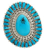 Sylvanna Wilson, Ring, Sleeping Beauty Turquoise, Cluster, Navajo Handmade, 7