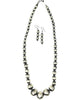 Marilyn Mariano, Navajo Pearl Necklace, Earrings, Handmade Beads, 26 1/2"