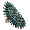 Lucy Gchachu, Bracelet, Ring, Turquoise Needle, Petit Point, Circa 1960, 6 1/4"