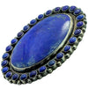 Anthony Skeets, Ring, Cluster, Lapis Lazuli, Silver, Navajo Handmade, 7 1/4