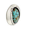 Lyanne Goodluck, Earrings, Patagonia Turquoise, Silver, Navajo, 1 1/4”