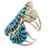 Eunise Wilson, Bracelet, Kingman Turquoise, Cluster, Navajo Handmade, 6 7/8"