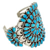 Eunise Wilson, Bracelet, Kingman Turquoise, Cluster, Navajo Handmade, 6 3/4"