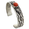 Andy Cadman, Bracelet, Mediterranean Coral, Arrowhead, Navajo Handmade, 6 7/8"