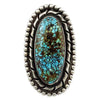 Calvin Martinez, Ring, Patagonia Turquoise, Sterling Silver, Navajo Made, 8