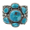 Tillie Jon, Cluster Bracelet, Sleeping Beauty Turquoise, Navajo Handmade, 6 3/4"