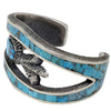 Lester James, Bracelet, Navajo Yei', Arizona, Nevada Turquoise, Handmade, 7 1/4"