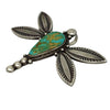 Edison Sandy Smith, Pendant, Dragonfly, Blue Gem Turquoise Navajo Made, 2 1/4"