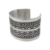Ricardo Enriquez, Bracelet, Sterling Silver, Stamping, Navajo Handmade, 7 1/4"