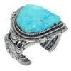 Hank Vandever, Bracelet, Castle Dome Turquoise, Heavy, Navajo Handmade, 6 1/2"