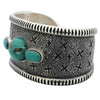 Harrison Jim, Bracelet, Kingman Turquoise, Stamping, Navajo Handmade, 6 3/4"