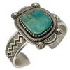 Aaron John, Bracelet, Fox Turquoise, Contemporary, Navajo Handmade, 6 1/2"