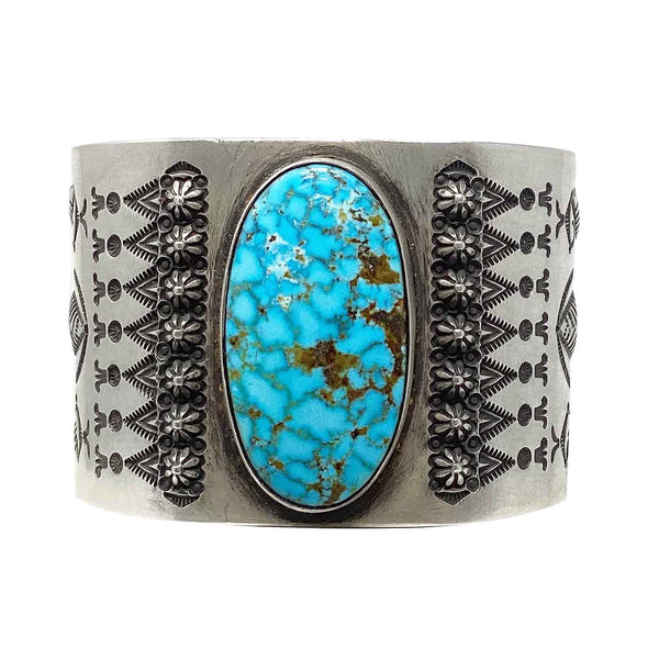 Edison Sandy Smith, Revival Bracelet, Kingman Turquoise, Navajo Handmade, 7