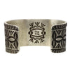 Herman Smith, Bracelet, Kingman Turquoise, Stamping, Navajo Handmade, 6 3/4"