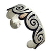 Ruben Saufkie, Life Bracelet, Silver Overlay, 14k Gold, Hopi Handmade, 6 7/8"
