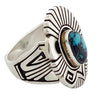 Kary Begay, Ring, Overlay Design, Burnham Turquoise, Navajo Handmade, 11.5
