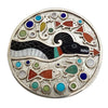 Ruddell, Nancy Laconsello, Pin, Pendant, Serpent, Inlay, Zuni Handmade, 2 1/8"