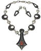 Jack Tom, Necklace, Earring Set, Mediterranean Coral, Navajo Handmade, 15"