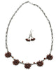 Mildred Ukestine, Necklace, Earrings, Mediterranean Coral, Zuni Made, 19 1/2"
