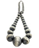 Treva Jim, Navajo Pearl Necklace, Earrings, Handmade Beads, Antiques 30"