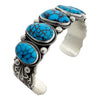 Bo Reeves, Bracelet, Egyptian Turquoise, Old Style, Navajo Handmade, 7 1/8"