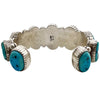 Navajo Handmade Bracelet, Sleeping Beauty Turquoise, Circa 1990s, GM, 6 3/4"