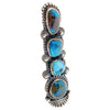 Tommy Jackson, Earrings, Bisbee Turquoise, Traditional, Navajo, 2 3/8”