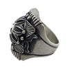 Derrick Gordon, Ring, Flower Design, Silver Applique, Navajo Handmade, 12