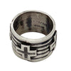 Andy Cadman, Ring, Sterling Silver Band, Four Directions, Navajo Handmade, 7