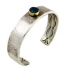 Julian Chavez, Bracelet, Lander Blue Turquoise, Navajo Handmade, 6 7/8"
