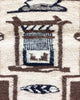 Navajo Handwoven Rug, Two Grey Hills, Pictorial, Circa 1970s, 30” x 19”