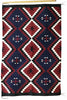 Isabell John, Chief Blanket, Crosses, Navajo Handwoven Rug, 61” x 40”