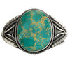 Julian Chavez, Bracelet, Emerald Valley Turquoise, Navajo Handmade, 6 5/8"