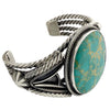 Julian Chavez, Bracelet, Emerald Valley Turquoise, Navajo Handmade, 6 5/8"