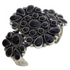 Devin Brown, Cluster Bracelet, Black Onyx, Silver, Navajo Handmade, 6 3/4"