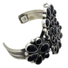 Devin Brown, Cluster Bracelet, Black Onyx, Silver, Navajo Handmade, 6 3/4"
