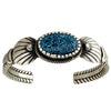 Julian Chavez, Bracelet, Black Web Kingman Turquoise, Navajo Handmade, 6 1/2"