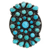 Devin Brown, Ring, Kingman Turquoise, Sterling Silver, Navajo Handmade, 8