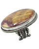 Leonard Maloney, Ring, Purple Spiny Oyster Shell, Oval, Navajo Handmade, 7 ½