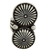 Calvin Martinez, Ring, Stamping, Sterling Silver, Old Style, Navajo Handmade, 9