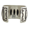 Aaron Toadlena, Bracelet, Stamping, Revival  Silver, Navajo Handmade, 7 1/2"