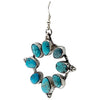 Scotty Skeets, Earring, Kingman Turquoise Cluster, Navajo Handmade, 2 3/8"