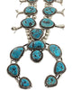 Vintage Collection, Squash Blossom Necklace, Morenci Turquoise, Circa 1970s