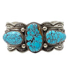 Darrell Cadman, Bracelet, Egyptian Turquoise, Stamping, Navajo, 7 1/8"