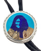 Calvin Desson, Bolo Tie, Geronimo, Two Face, Turquoise, Navajo Handmade, 40"