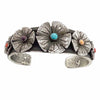 Aaron John, Bracelet, Flower Blossom, Multi-Stone, Navajo Handmade, 6 5/8"