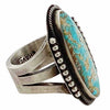 Julian Chavez, Ring, Number Eight Turquoise, Sterling Silver, Navajo Made, 9